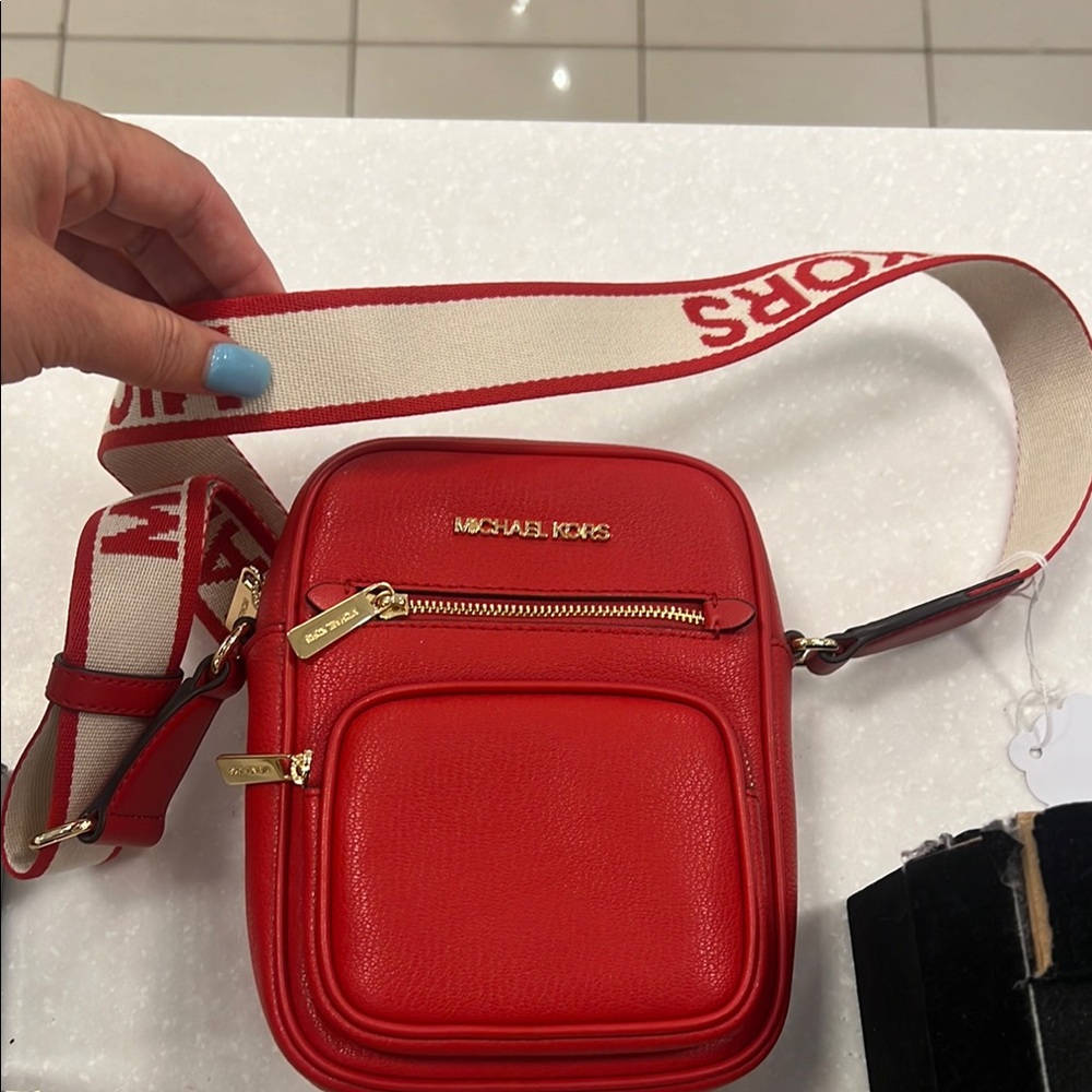 Michael Kors Red Crossbody Camera Bag
